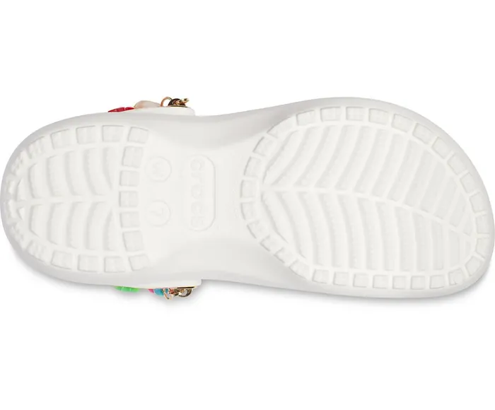 Women Classic Festival Vibes Platform Clog White Multi Crocs Clogs