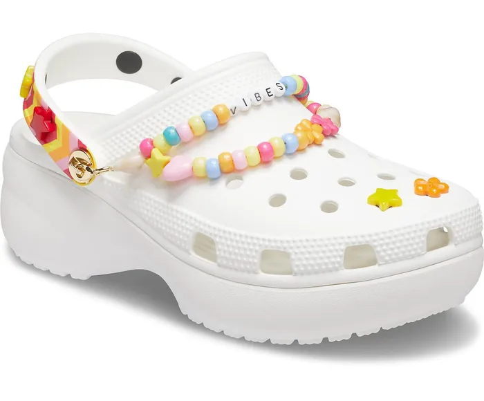 Women Classic Festival Vibes Platform Clog White Multi Crocs Clogs