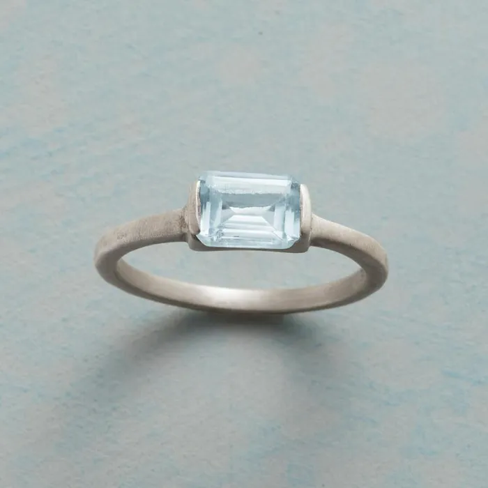 Women Clear Blue Ring Sundance Catalog Rings