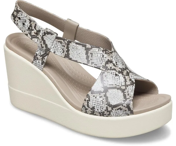 Women Crocs Brooklyn High Wedge Multi Stucco Crocs Sandals