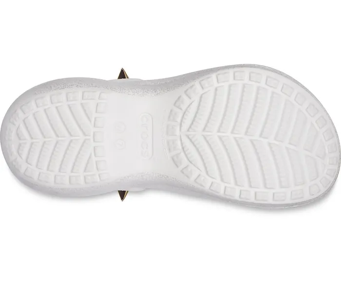 Women Crocs Classic Bae Glitter Stud Clog White Crocs Clogs
