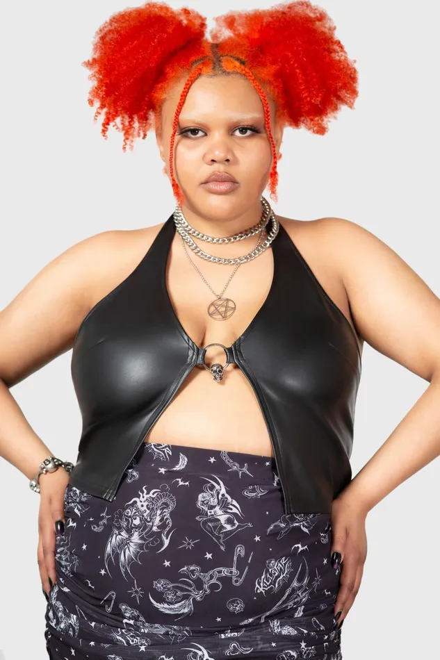 Women Crop Killstar Sheenah Halter Top