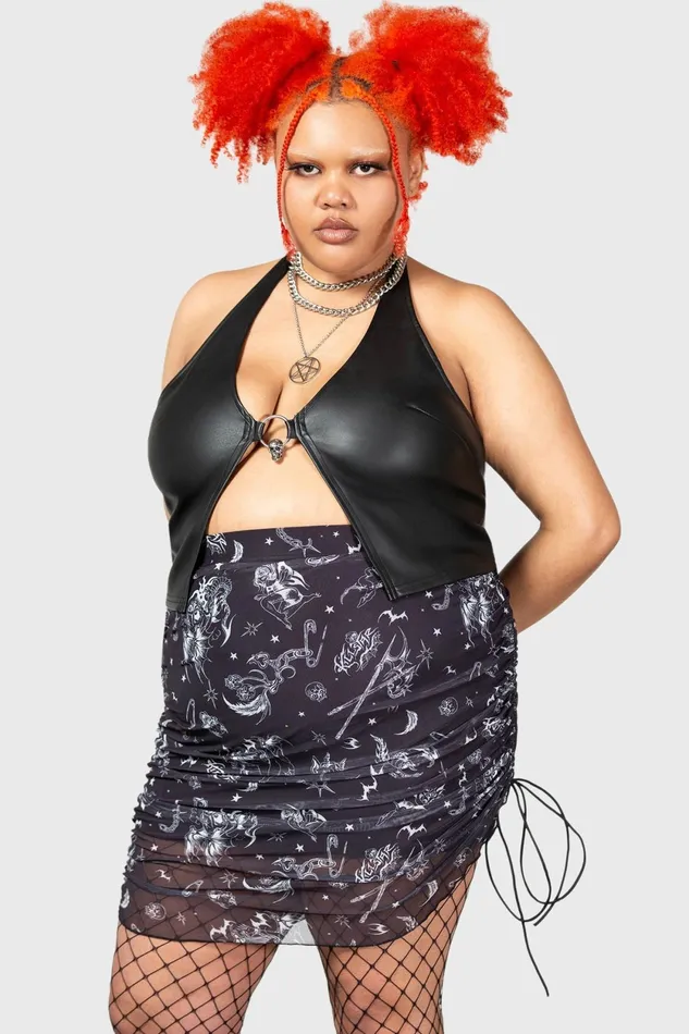 Women Crop Killstar Sheenah Halter Top