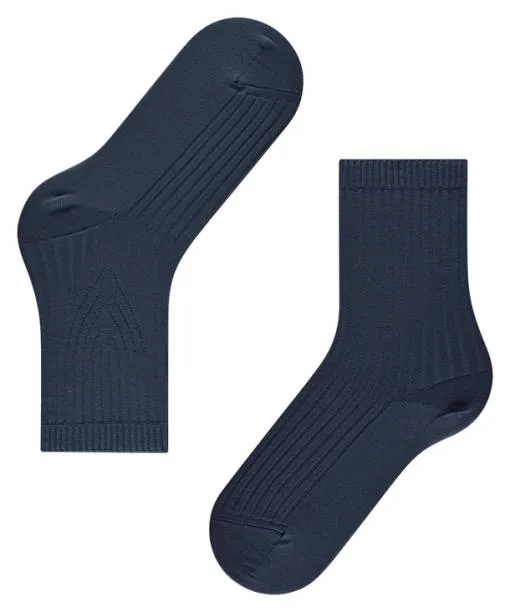 Women Cross Knit Women Socks Space Blue FALKE Socks