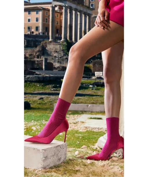 Women Cross Knit Women Socks Space Blue FALKE Socks