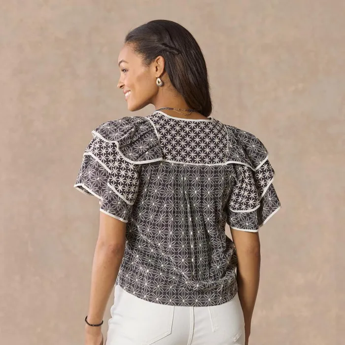 Women Demming Top Cocoa Sundance Catalog Tops