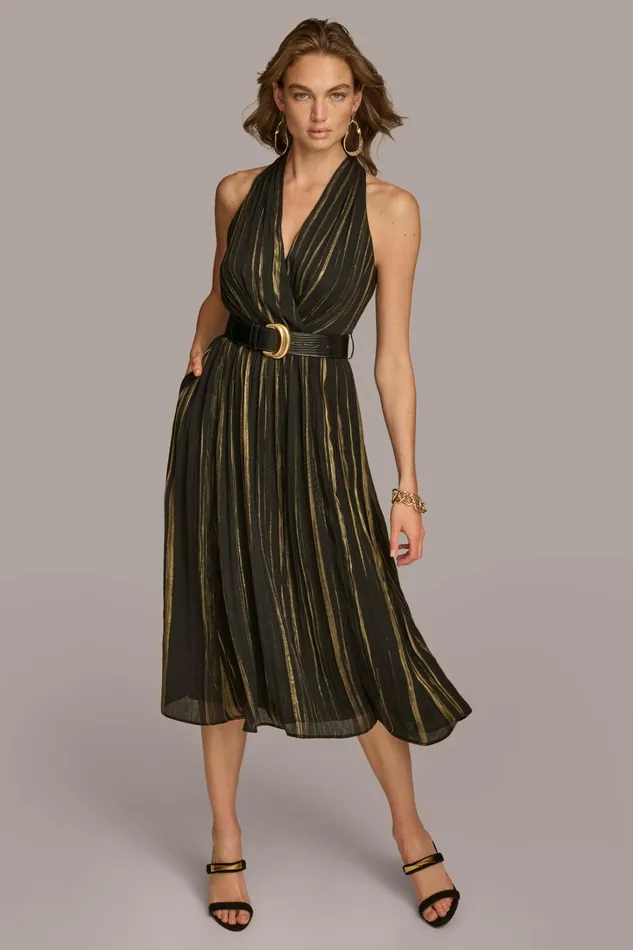 Women Dresses And Jumpsuits Donna Karan CHIFFON V NECK A LINE WITH BELT Black Women Dresses And Jumpsuits Donna Karan CHIFFON V NECK A LINE WITH BELT Black