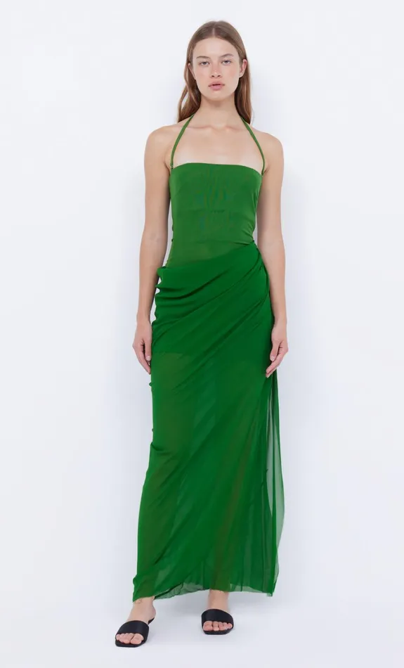 Women Dresses Bec Bridge AIDA DRAPED MAXI DRESS Pine Green