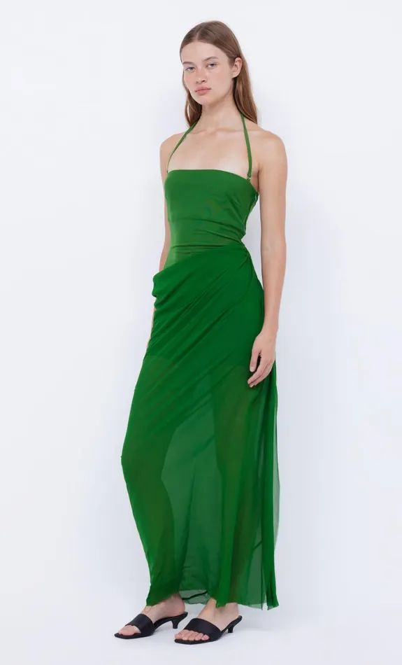 Women Dresses Bec Bridge AIDA DRAPED MAXI DRESS Pine Green