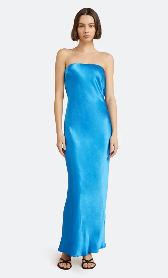 Women Dresses Bec Bridge MOON DANCE STRAPLESS DRESS Mid Blue