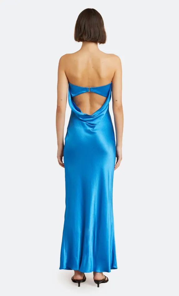 Women Dresses Bec Bridge MOON DANCE STRAPLESS DRESS Mid Blue