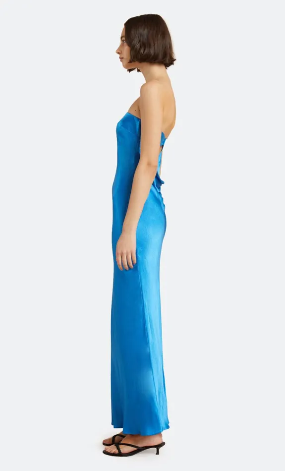Women Dresses Bec Bridge MOON DANCE STRAPLESS DRESS Mid Blue