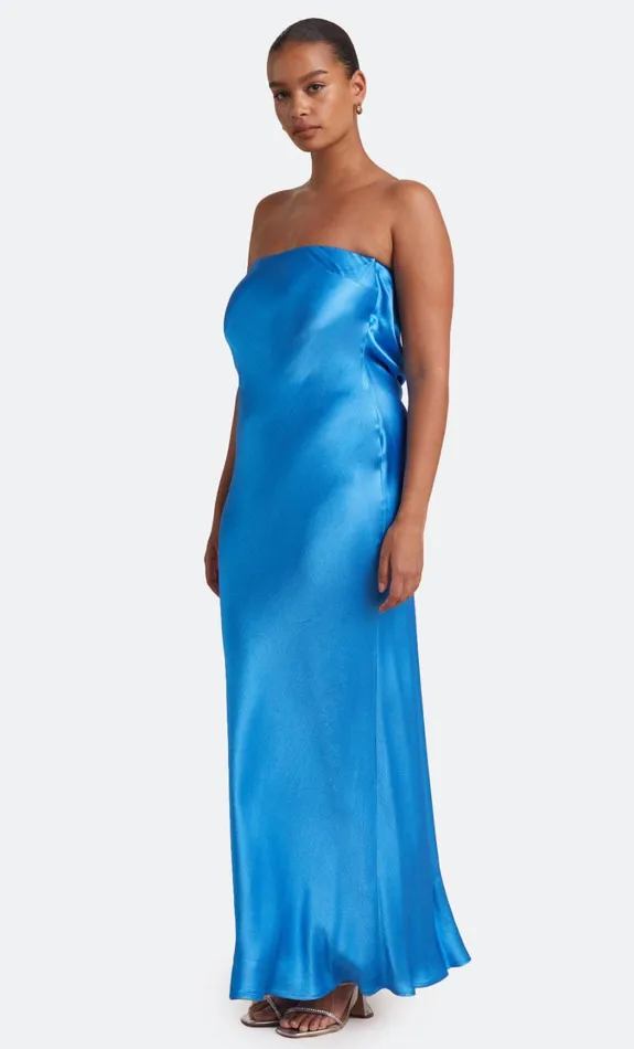 Women Dresses Bec Bridge MOON DANCE STRAPLESS DRESS Mid Blue