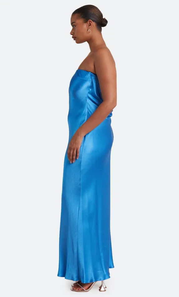 Women Dresses Bec Bridge MOON DANCE STRAPLESS DRESS Mid Blue