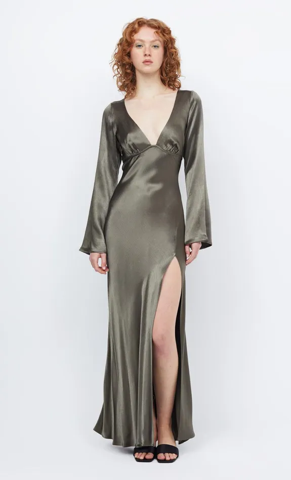 Women Dresses Bec Bridge REN LONG SLEEVE MAXI DRESS Dark Willow