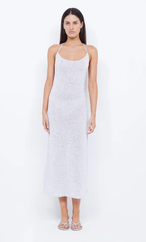 Women Dresses Bec Bridge SADIE SPLIT KNIT MIDI DRESS Crystal