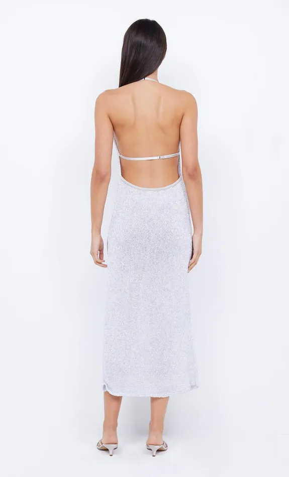 Women Dresses Bec Bridge SADIE SPLIT KNIT MIDI DRESS Crystal