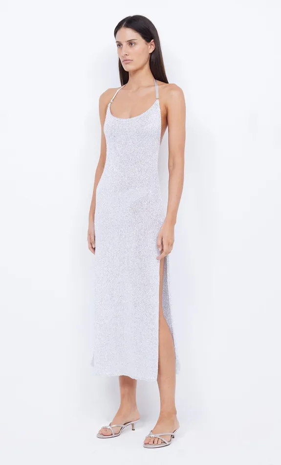 Women Dresses Bec Bridge SADIE SPLIT KNIT MIDI DRESS Crystal