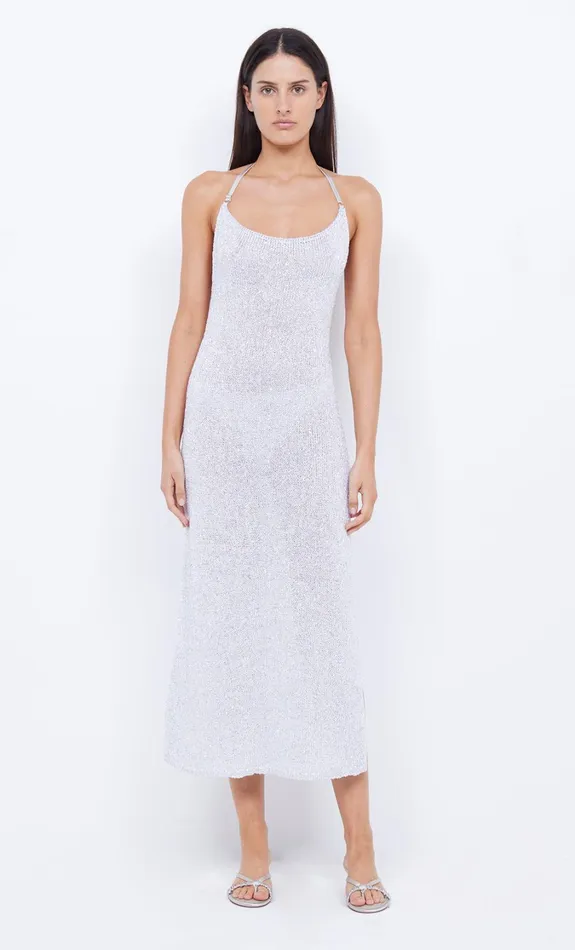 Women Dresses Bec Bridge SADIE SPLIT KNIT MIDI DRESS Crystal