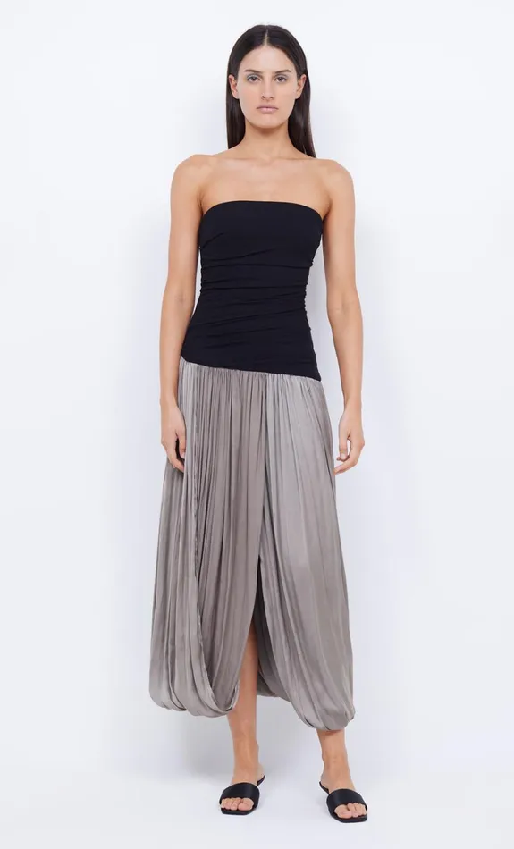 Women Dresses Bec Bridge SERENE STRAPLESS MAXI DRESS Blacktaupe