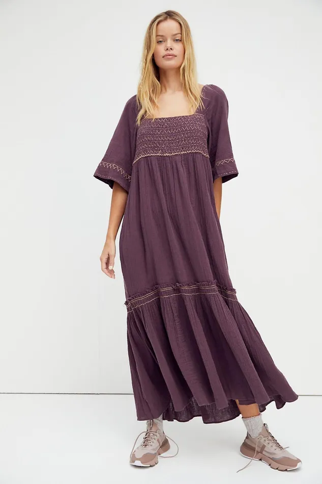Women Dresses Free People I039m The One Maxi Dress Thunder Clap
