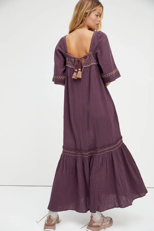 Women Dresses Free People I039m The One Maxi Dress Thunder Clap