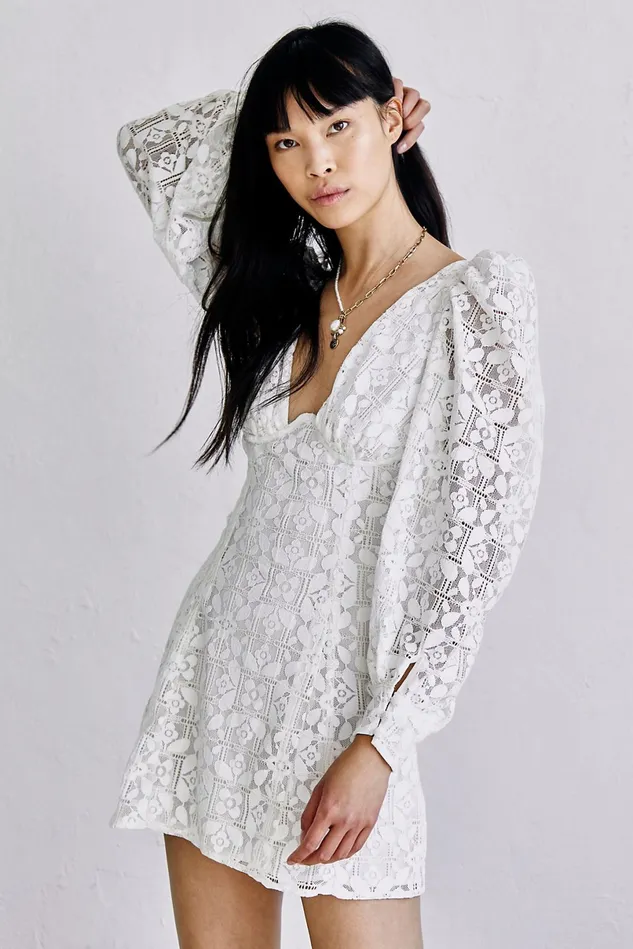 Women Dresses Free People Nadine Mini Dress White
