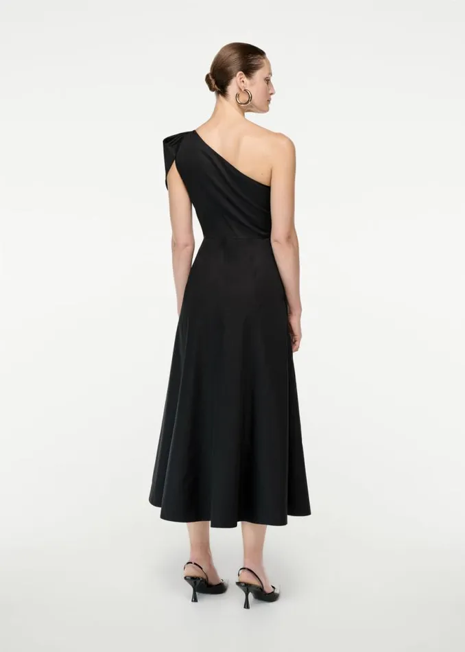 Women Dresses Roland Mouret Asymmetric Cotton Poplin Midi Dress