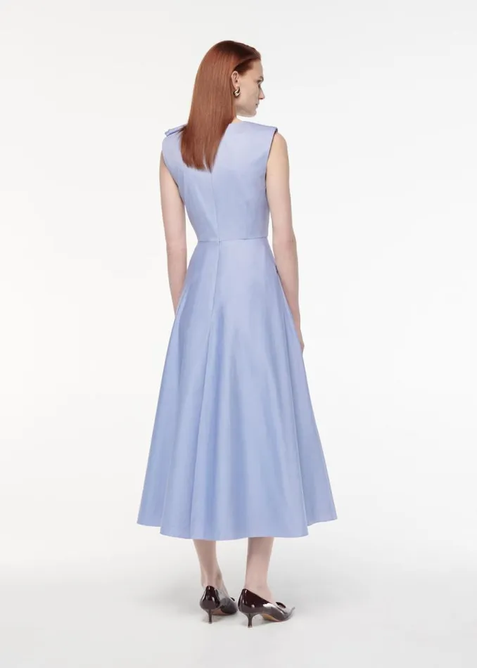 Women Dresses Roland Mouret Bow Cotton Poplin Midi Dress