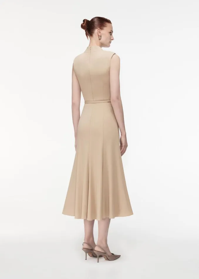 Women Dresses Roland Mouret Satin Crepe Midi Dress