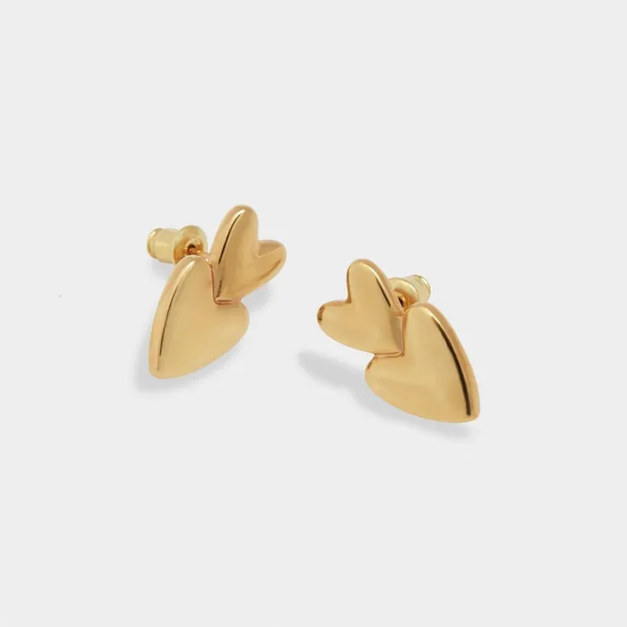 Women Earrings Katie Loxton Eros Waterproof Gold Heart Earrings