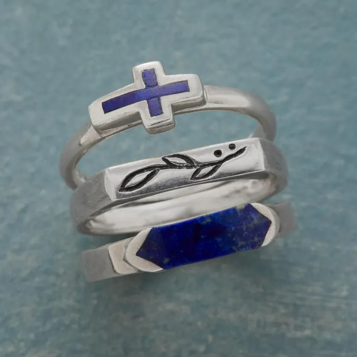 Women Faith Hope and Love Ring Set Sundance Catalog Rings