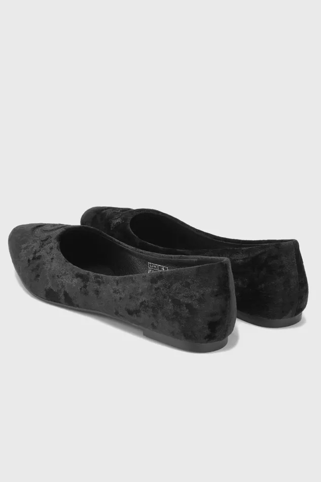 Women Flats and Trainers Killstar Lunanite Velvet Flats
