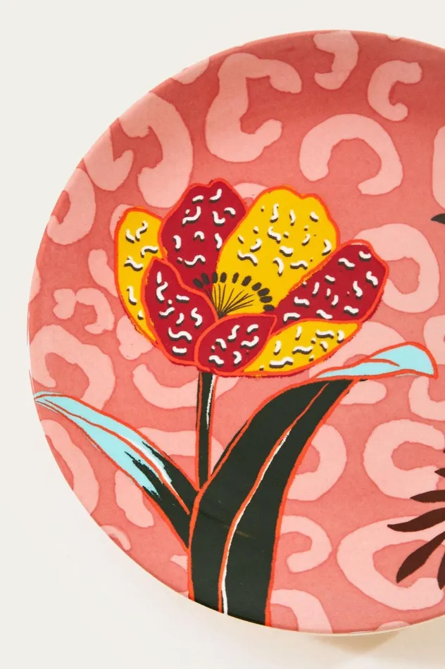 Women Flower Plate Multi FARM Rio Happiness A La Table