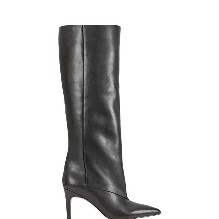 Women Gentle Dress Boot Black Leather Marc Fisher Boots and Booties