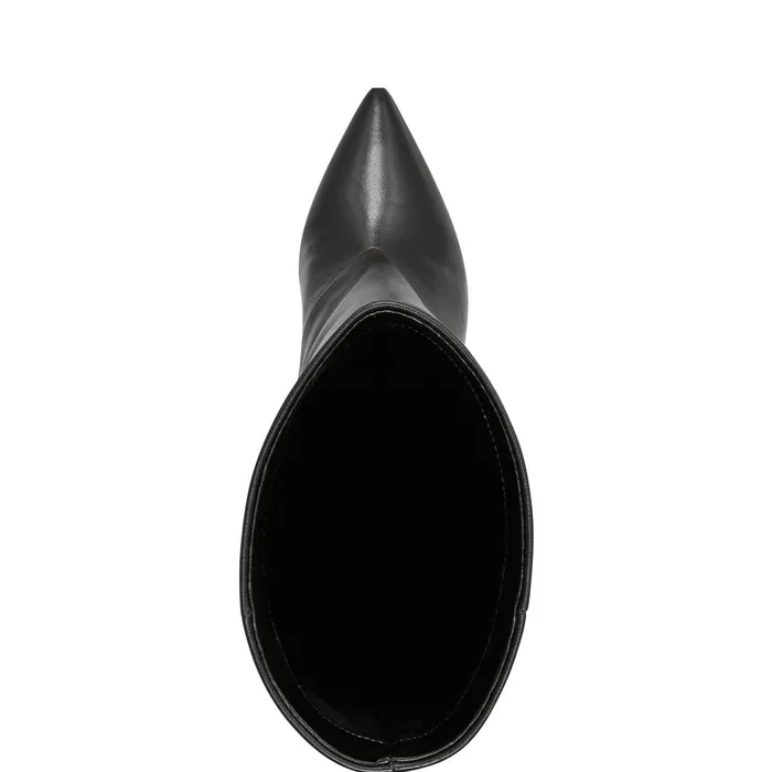 Women Gentle Dress Boot Black Leather Marc Fisher Boots and Booties