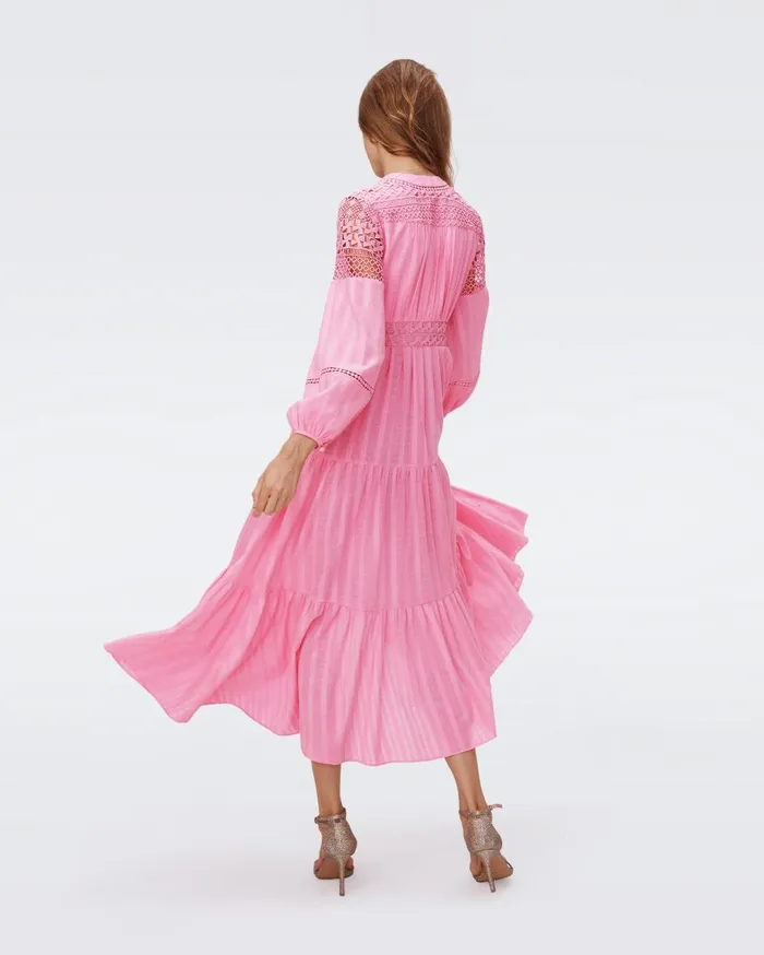 Women Gigi Cotton Dress Rose Pink DVF Dresses