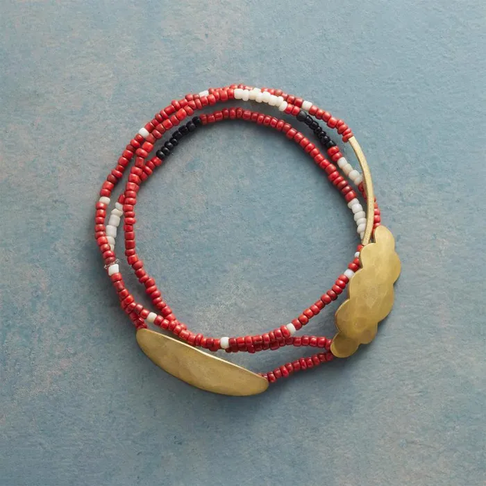 Women Glass Meets Brass Bracelet Trio Sundance Catalog Bracelets