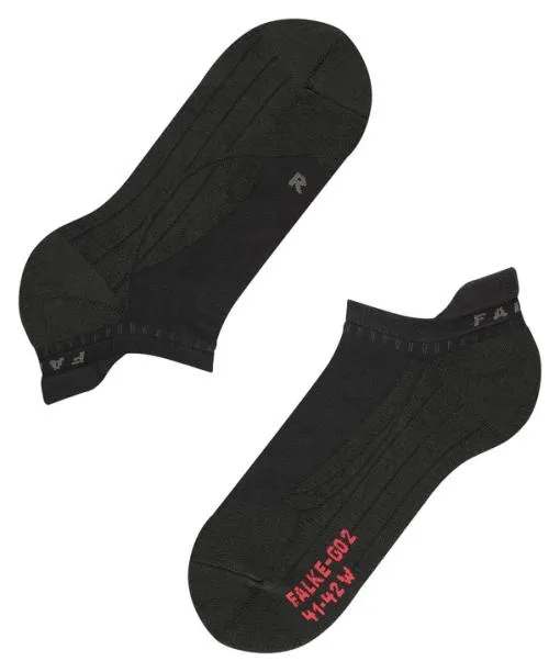 Women GO2 Invisible Women Golf No Show Socks Black FALKE Golf Socks