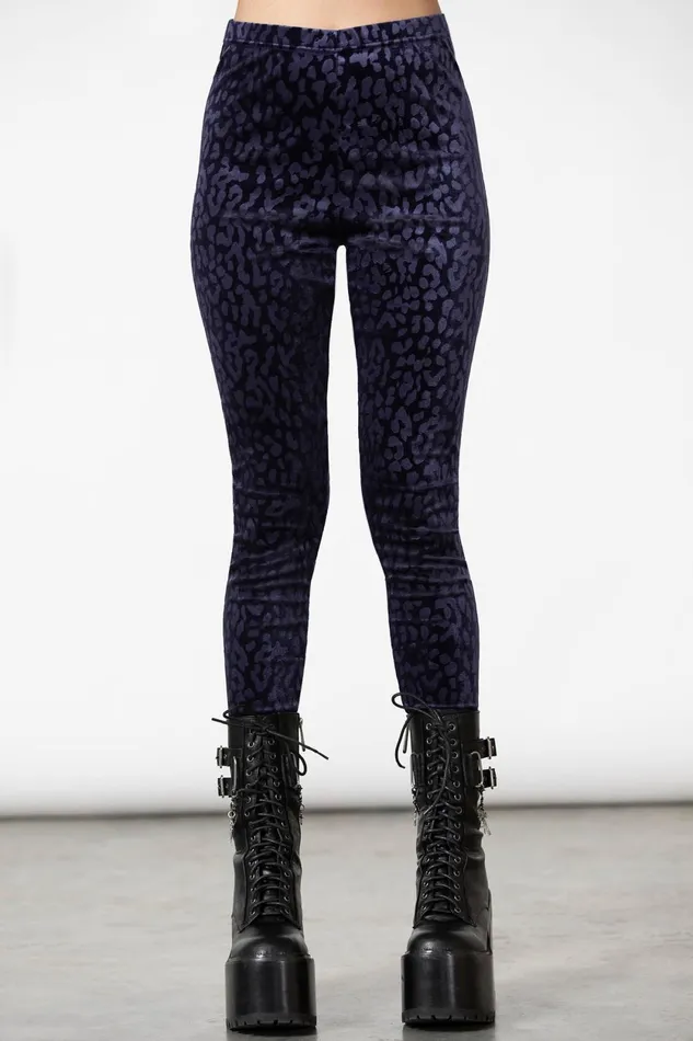 Women Going Out Killstar Caturday Leggings PLUM