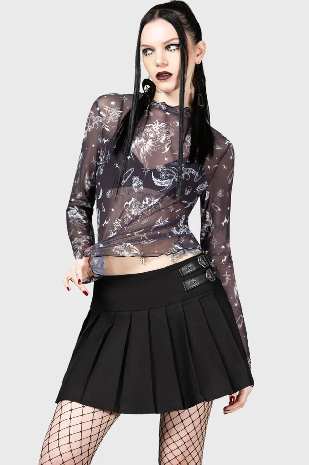 Women Going Out Killstar Dazed Skull Crop Top