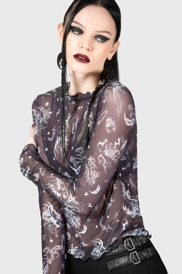 Women Going Out Killstar Dazed Skull Crop Top