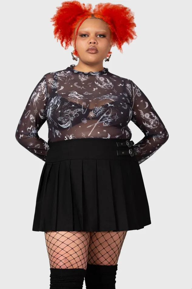 Women Going Out Killstar Dazed Skull Crop Top