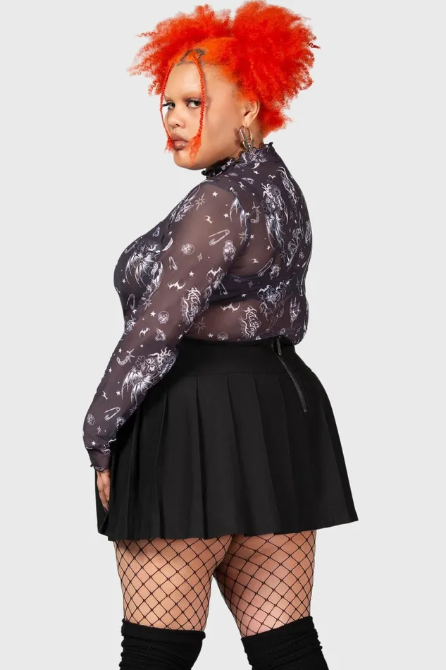 Women Going Out Killstar Dazed Skull Crop Top