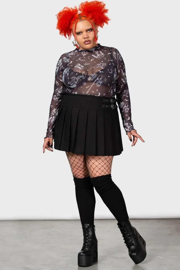 Women Going Out Killstar Dazed Skull Crop Top