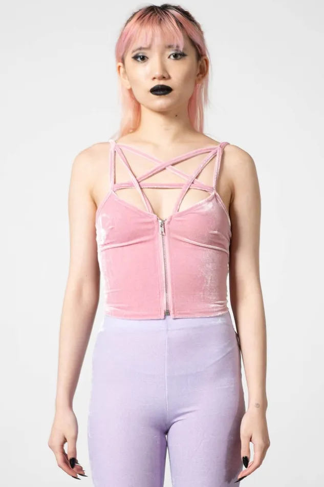 Women Going Out Killstar Lost In Sin Zip Top PASTEL PINK
