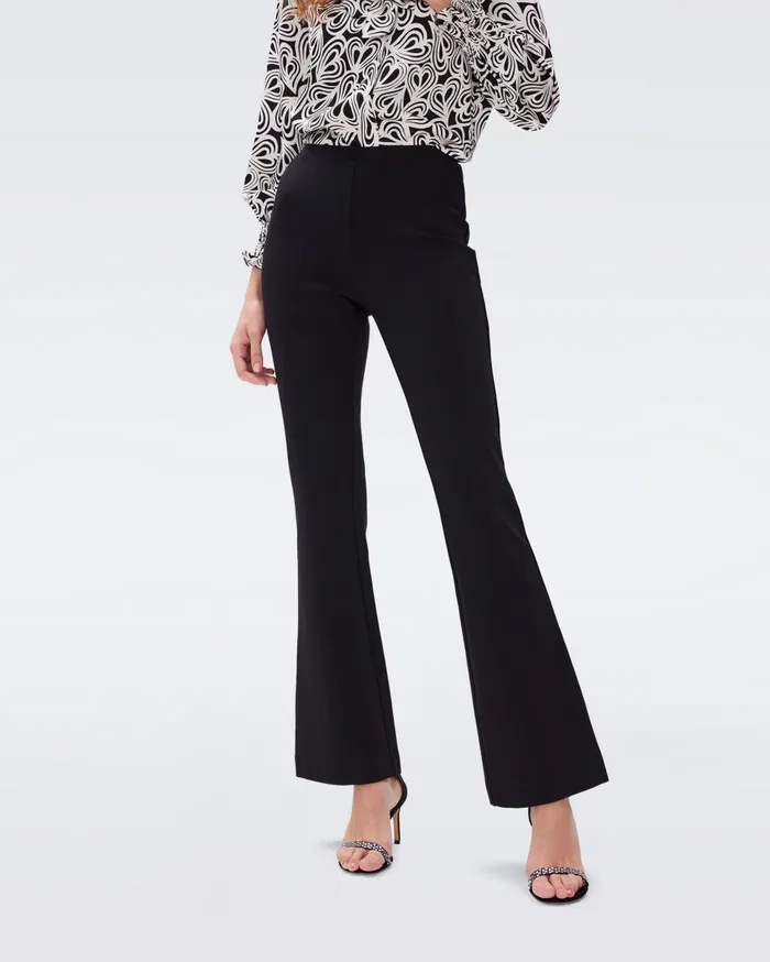 Women Gregory Pants Black DVF Pants and Shorts