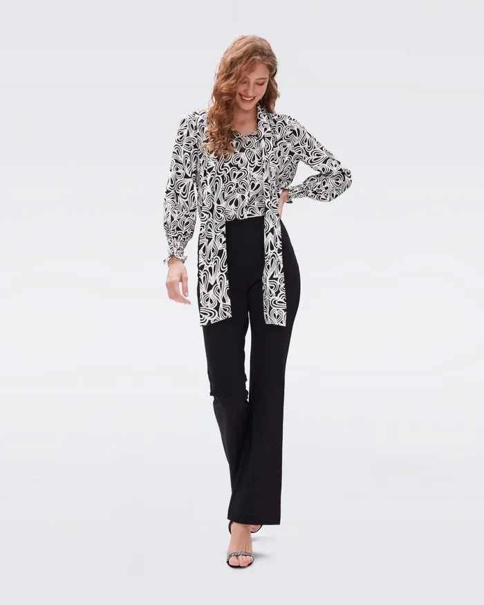 Women Gregory Pants Black DVF Pants and Shorts