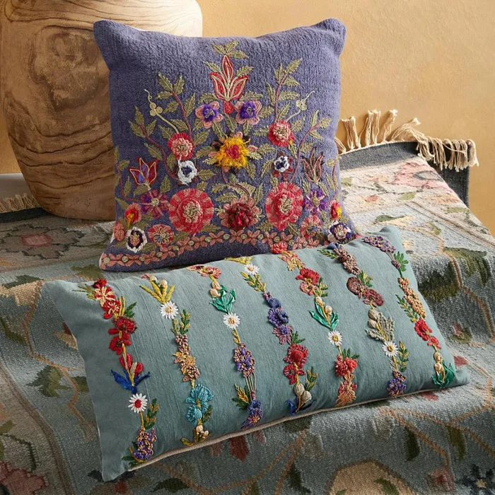 Women Greta Inspired Bloom Pillow Sundance Catalog Decor