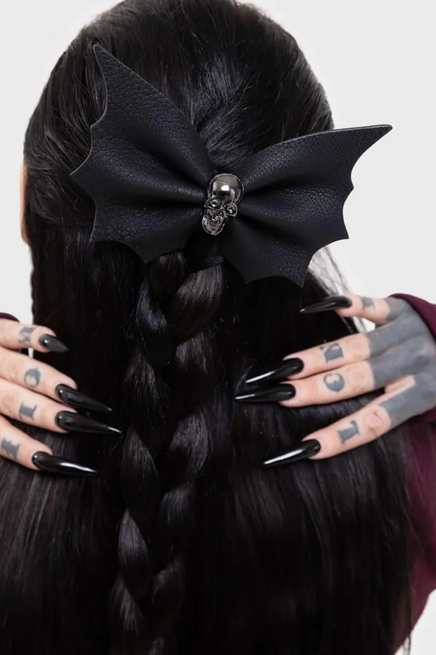 Women Hair Accessories Killstar Eye Bat Skull Barrette